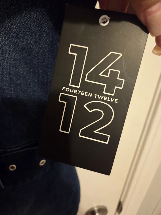 Fourteen Twelve Dark Wash Denim Dress - Navy Blue - Picture 5 of 5